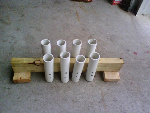 PVC tube fishing rod standjpg