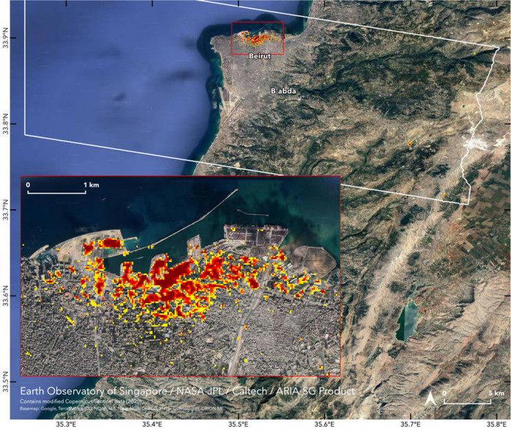 NASA Releases In-Depth Map of Beirut Explosion Damage